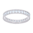 925 Sterling Silver Womens Cubic-Zirconia Single Row CZ Eternity Engagement Ring Size 9 - SLV-128751