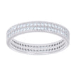 925 Sterling Silver Womens Cubic-Zirconia Double Row CZ Wedding Band Ring Size 8 - SLV-128761