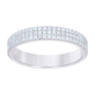 925 Sterling Silver Womens Cubic-Zirconia Triple Row CZ Wedding Band Ring Size 8 - SLV-128772