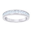 925 Sterling Silver Womens Princess-Cut Cubic-Zirconia Wedding Band Ring Size 10 - SLV-128793