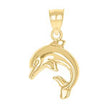 10kt Yellow Gold Womens Dolphin Animal Charm Pendant