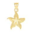 10kt Yellow Gold Womens Starfish Animal Charm Pendant