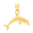 10kt Yellow Gold Womens Dolphin Animal Charm Pendant