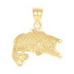 10kt Yellow Gold Womens Fish Animal Charm Pendant