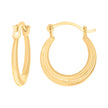 14Kt Yellow Gold Womens Fashion Hoop Earrings