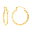 14Kt Yellow Gold Womens Round Tube Hoop Earrings