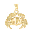10kt Yellow Gold Womens Crab Animal Charm Pendant