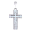925 Sterling Silver Unisex 0.57ct Moissanite Cross Religious Charm Pendant