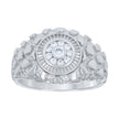 925 Sterling Silver Mens 0.26ct Moissanite Nugget Fashion Ring Size 9