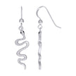 925 Sterling Silver Womens Enameled Snake Reptile Wildlife Danglers Earrings