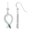925 Sterling Silver Womens Enameled Snake Reptile Wildlife Danglers Earrings