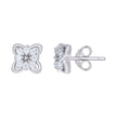 925 Sterling Silver Womens Cubic-Zirconia Fashion Stud Earrings