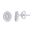 925 Sterling Silver Womens Cubic-Zirconia Fashion Stud Earrings