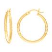 10kt Yellow Gold Womens Round Tube Hoops Huggies Earrings