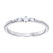 925 Sterling Silver Womens Cubic-Zirconia Engagement Ring Size 6
