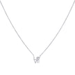 925 Sterling Silver Womens Paw Print Love Charm Necklace Size 17 Inches