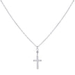 925 Sterling Silver Womens Cross Religious Charm Necklace