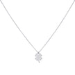 925 Sterling Silver Womens Clover Good Luck Charm Necklace