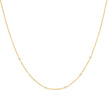 925 Sterling Silver Yellow-tone Womens Cubic-Zirconia Fashion Chain Necklace