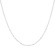925 Sterling Silver Womens Cubic-Zirconia Fashion Chain Necklace Size 17 Inches