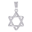 925 Sterling Silver Unisex Star Of David Symbol Religious Charm Pendant