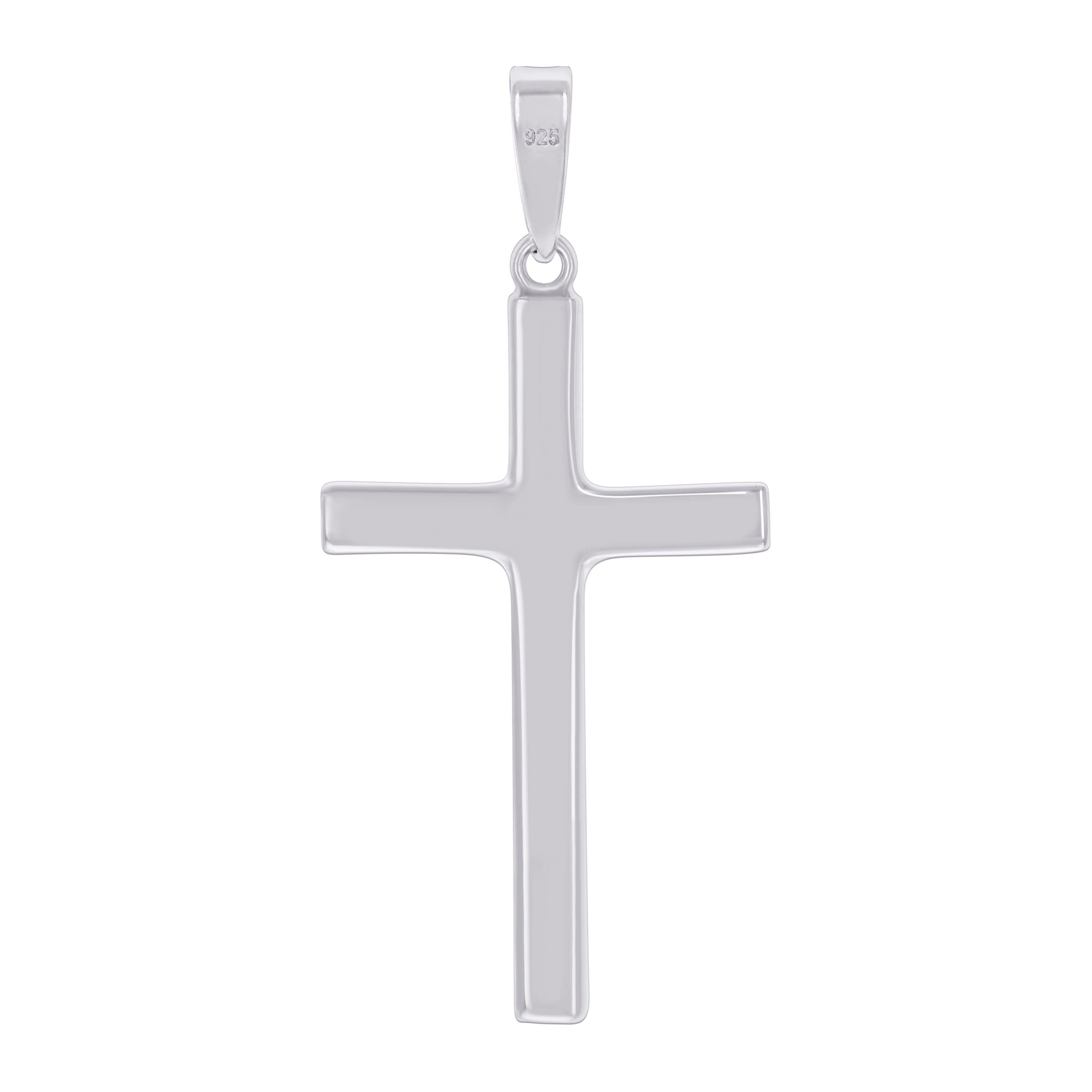 925 Sterling Silver Unisex Cross Religious Charm Pendant