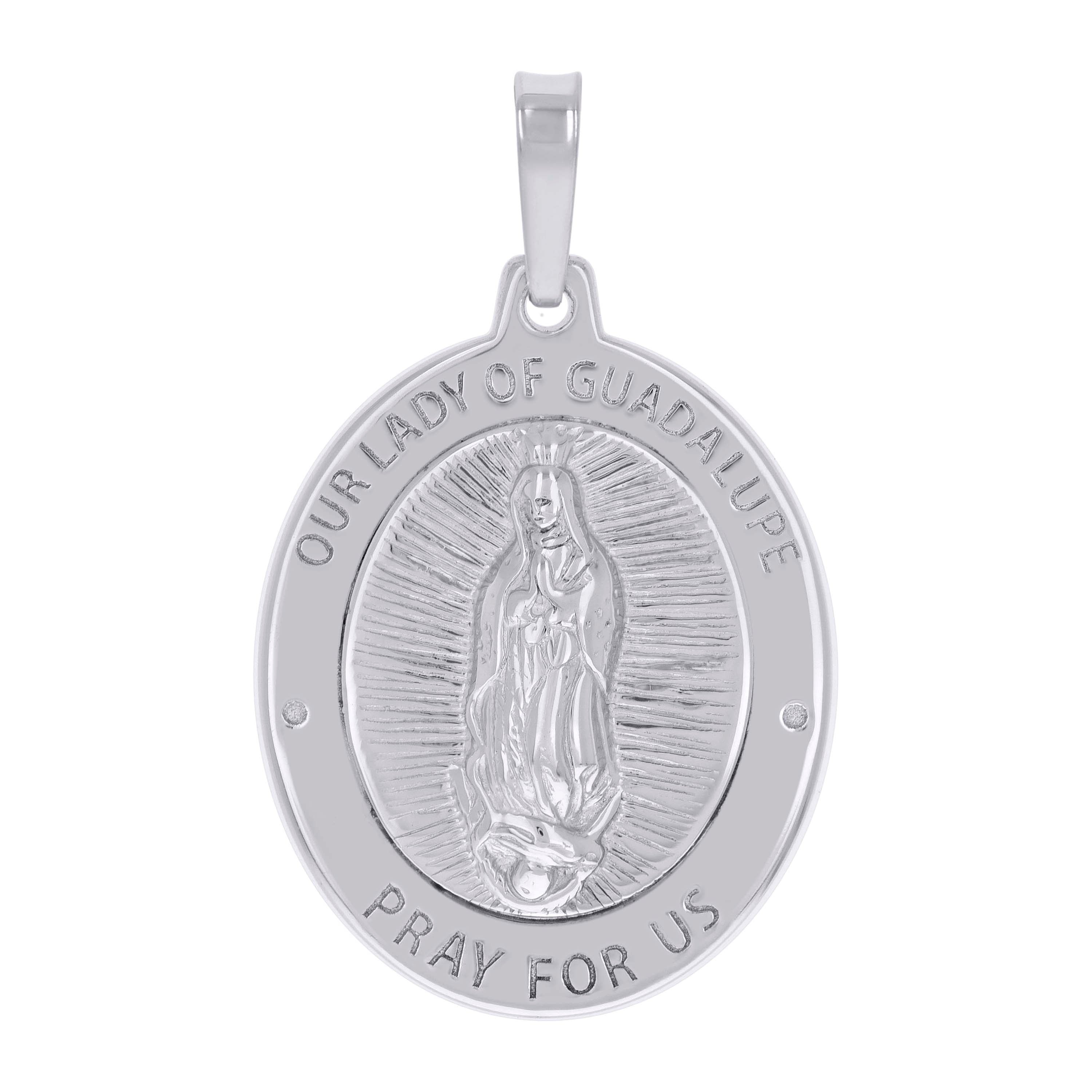 925 Sterling Silver Unisex Guadalupe/Mother Marry Religious Charm Pendant