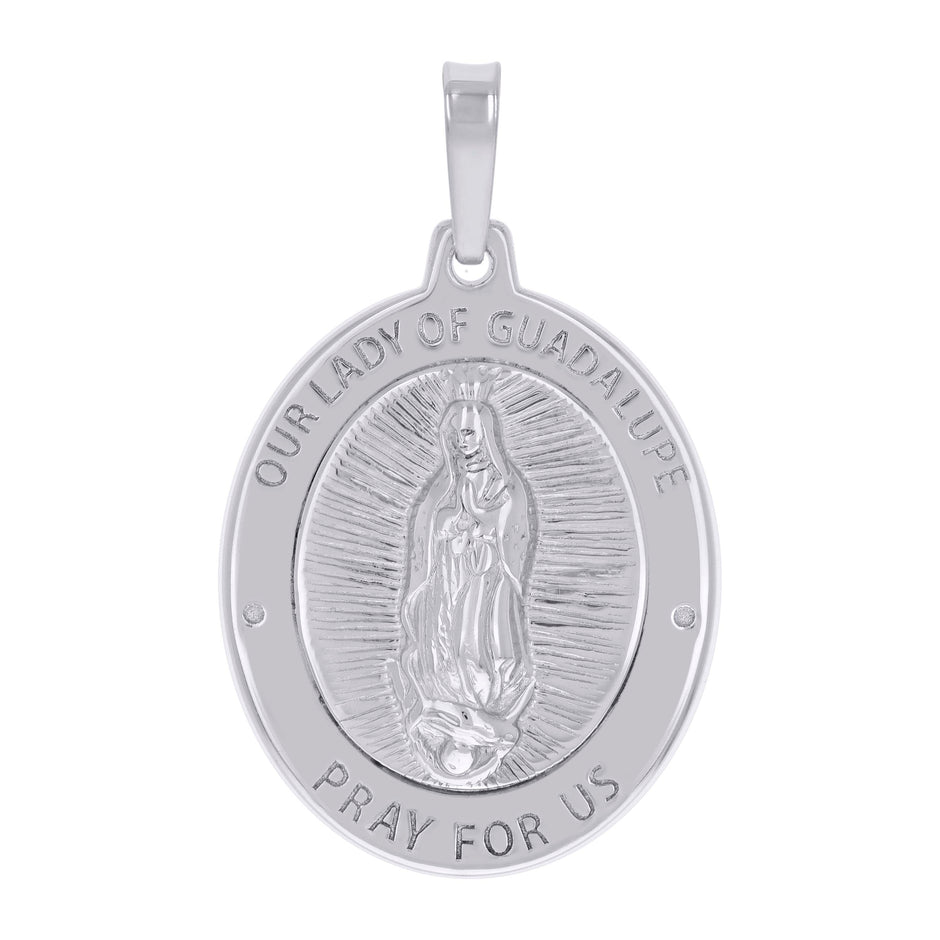 925 Sterling Silver Unisex Guadalupe/Mother Marry Religious Charm Pendant