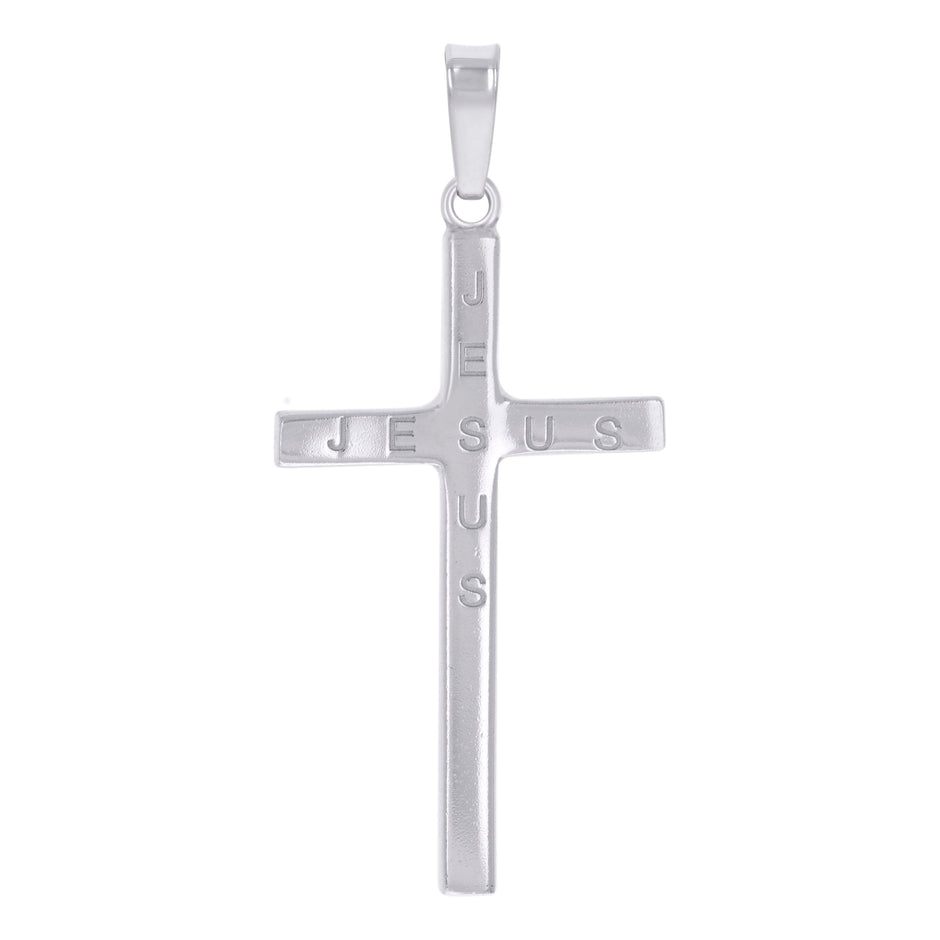 925 Sterling Silver Unisex Jesus Cross Religious Charm Pendant