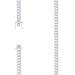 925 Sterling Silver Solid Miami Cuban Pyramid Chain Rhodium 200 7mm-26