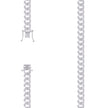 925 Sterling Silver Solid Miami Cuban Pyramid Chain Rhodium 250 8.4mm-22