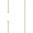 925 Sterling Silver Solid Miami Cuban Pyramid Chain Silver 150 4.9mm-18
