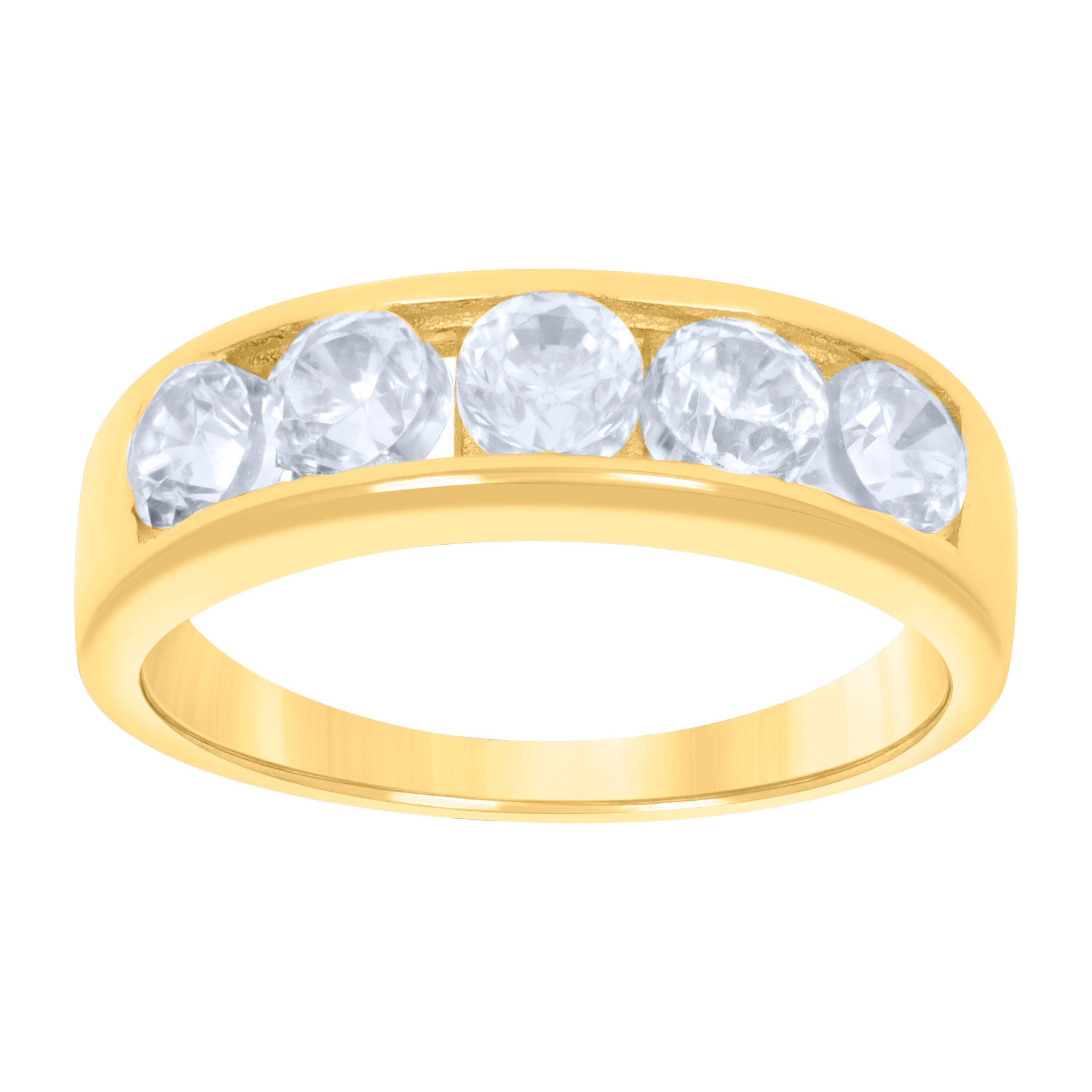 10kt Yellow Gold Baby Cubic-Zirconia Fashion Ring