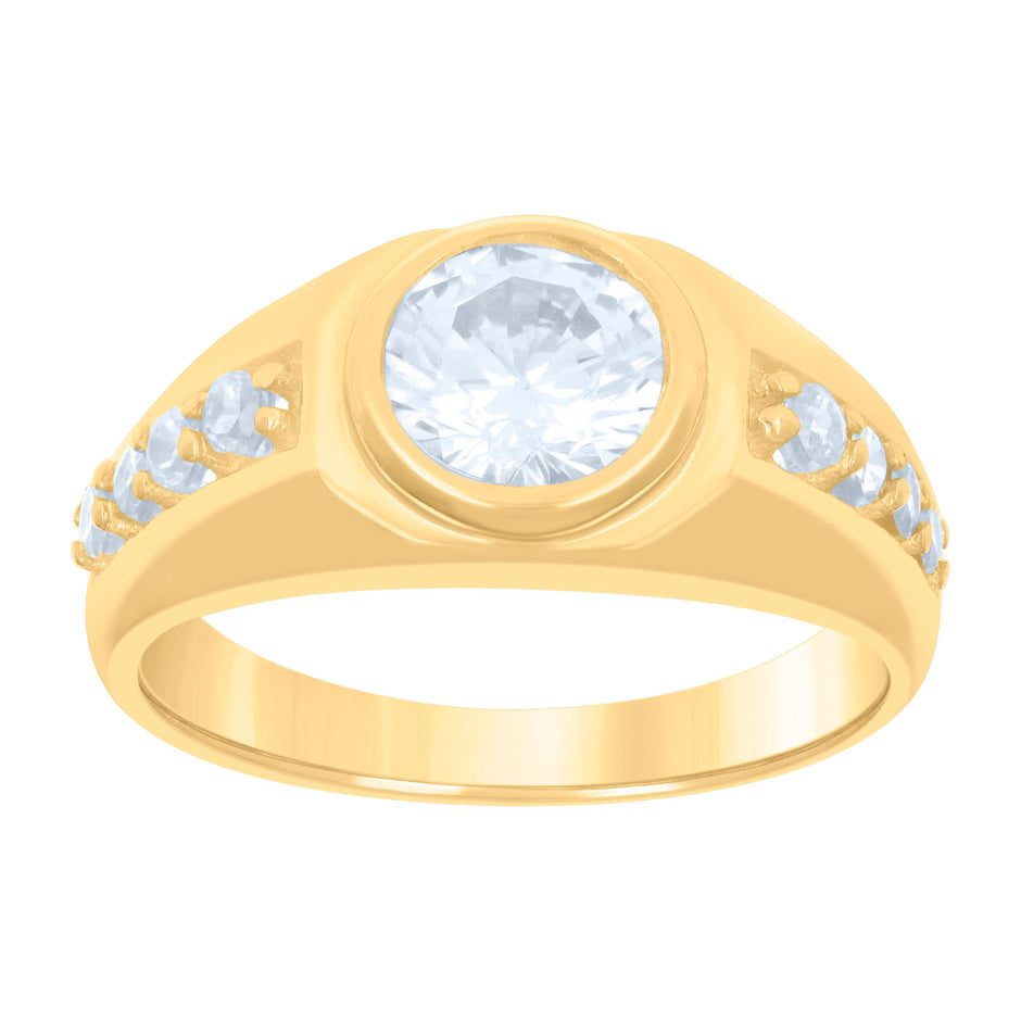 10kt Yellow Gold Baby Cubic-Zirconia Fashion Ring