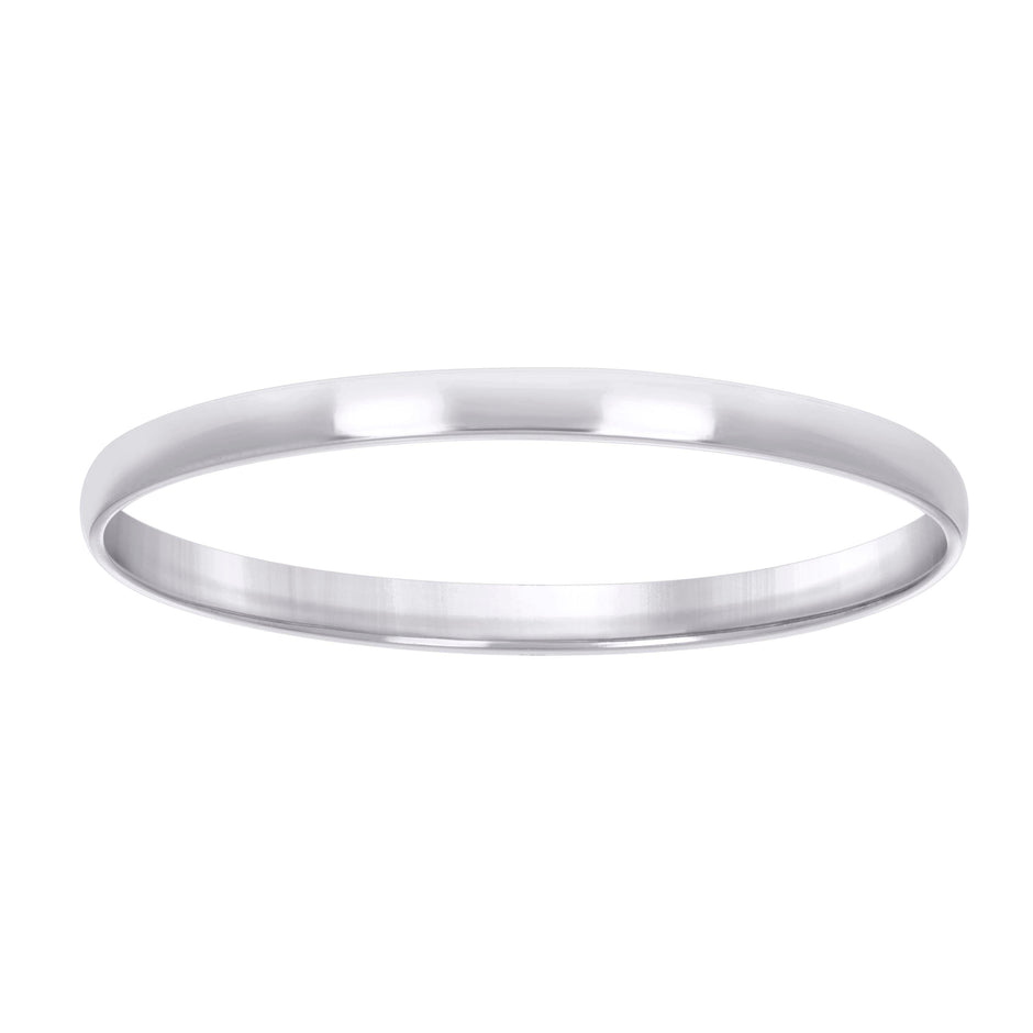 925 Sterling Silver Womens Comfort Fit Wedding Band 2mm Ring Size 5