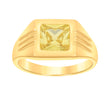 10kt Yellow Gold Womens Yellow Princess Cut Cubic-Zirconia Square Head Fashion Ring