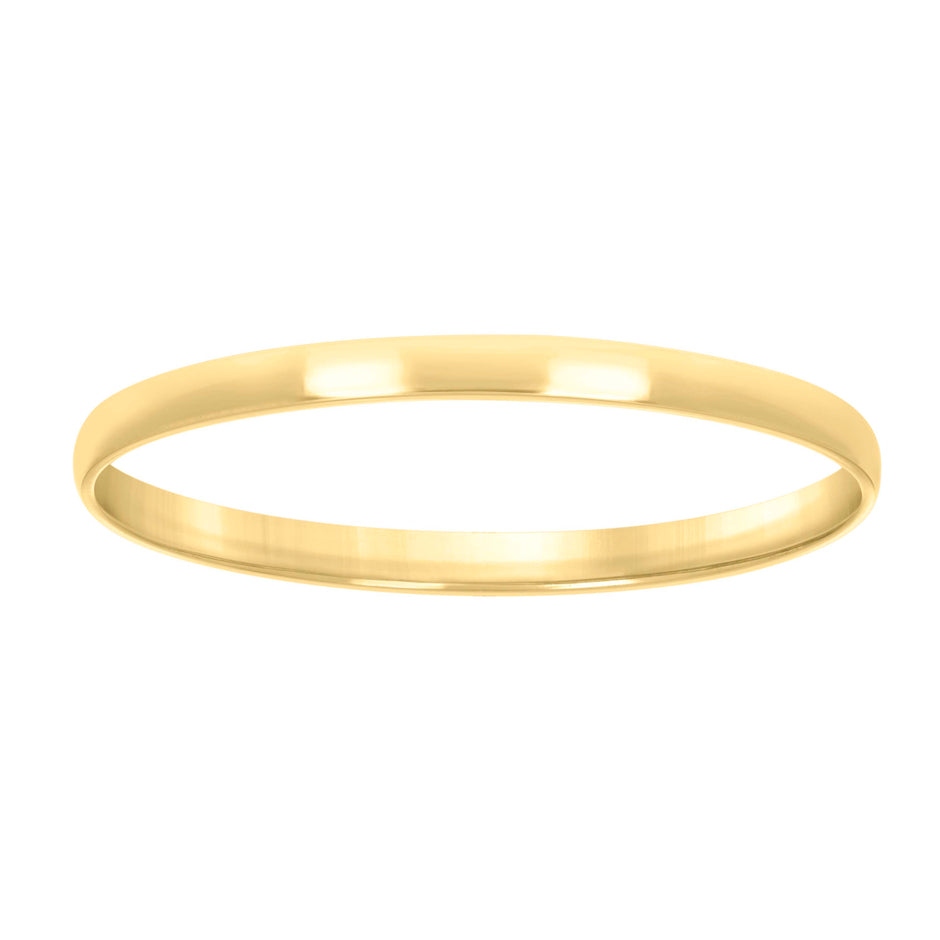 925 Sterling Silver Yellow-tone Womens Comfort Fit Wedding Band 2mm Ring Size 6 - SLV-129702