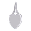 925 Sterling Silver Womens Engravable Disc Heart Charm Pendant