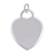 925 Sterling Silver Womens Engravable Disc Heart Charm Pendant