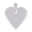 925 Sterling Silver Womens Engravable Disc Heart Charm Pendant