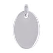 925 Sterling Silver Unisex Engravable Disc Oval Fashion Charm Pendant