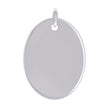 925 Sterling Silver Unisex Engravable Disc Oval Fashion Charm Pendant