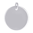 925 Sterling Silver Unisex Engravable Disc Round Fashion Charm Pendant