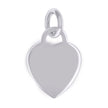 925 Sterling Silver Womens Engravable Disc Heart Charm Pendant