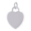 925 Sterling Silver Womens Engravable Disc Heart Charm Pendant