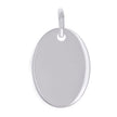 925 Sterling Silver Unisex Engravable Disc Oval Fashion Charm Pendant