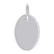 925 Sterling Silver Unisex Engravable Disc Oval Fashion Charm Pendant