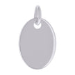 925 Sterling Silver Unisex Engravable Disc Oval Fashion Charm Pendant