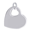 925 Sterling Silver Womens Engravable Disc Heart Charm Pendant
