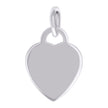 925 Sterling Silver Womens Engravable Disc Heart Charm Pendant